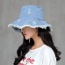 's Fashion Denim Wide Brim Summer Beach Floppy SunProof Bucket Hat R9T6  eb-88961106